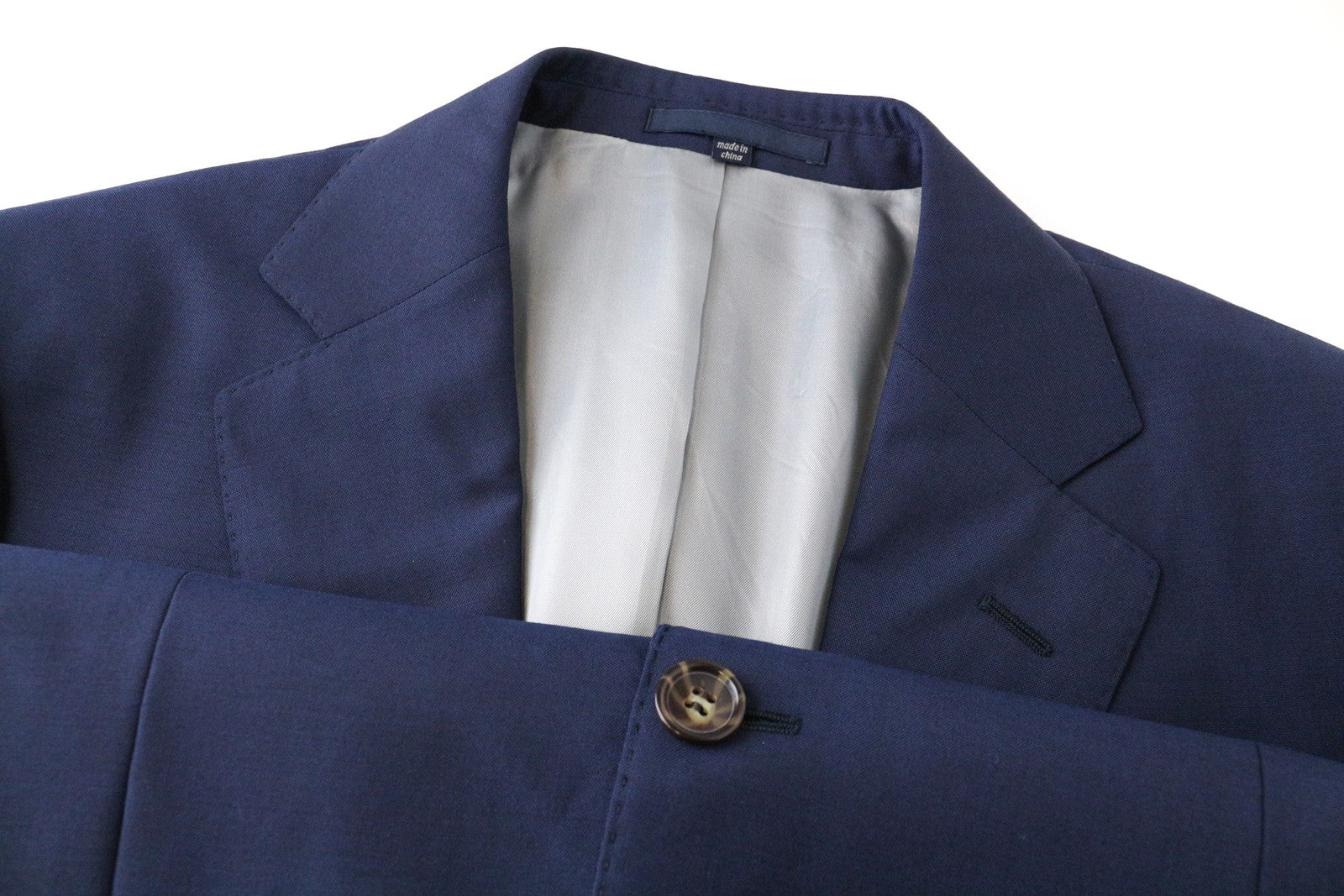 SUITSUPPLY Napoli Men Blazer UK38R Pure Wool Super 110's Blue Classic Lined
