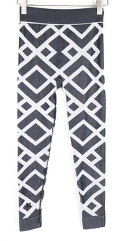 SWEATY BETTY Women Sport Leggings S Grey White Patterned Gym Activewear Pull On