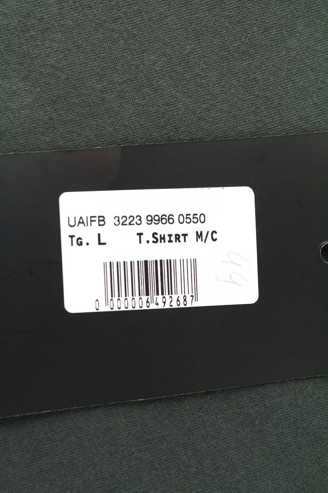 RICHMOND  Men T-Shirt L Logo Green Pure Cotton Short Sleeve Casual Pullover