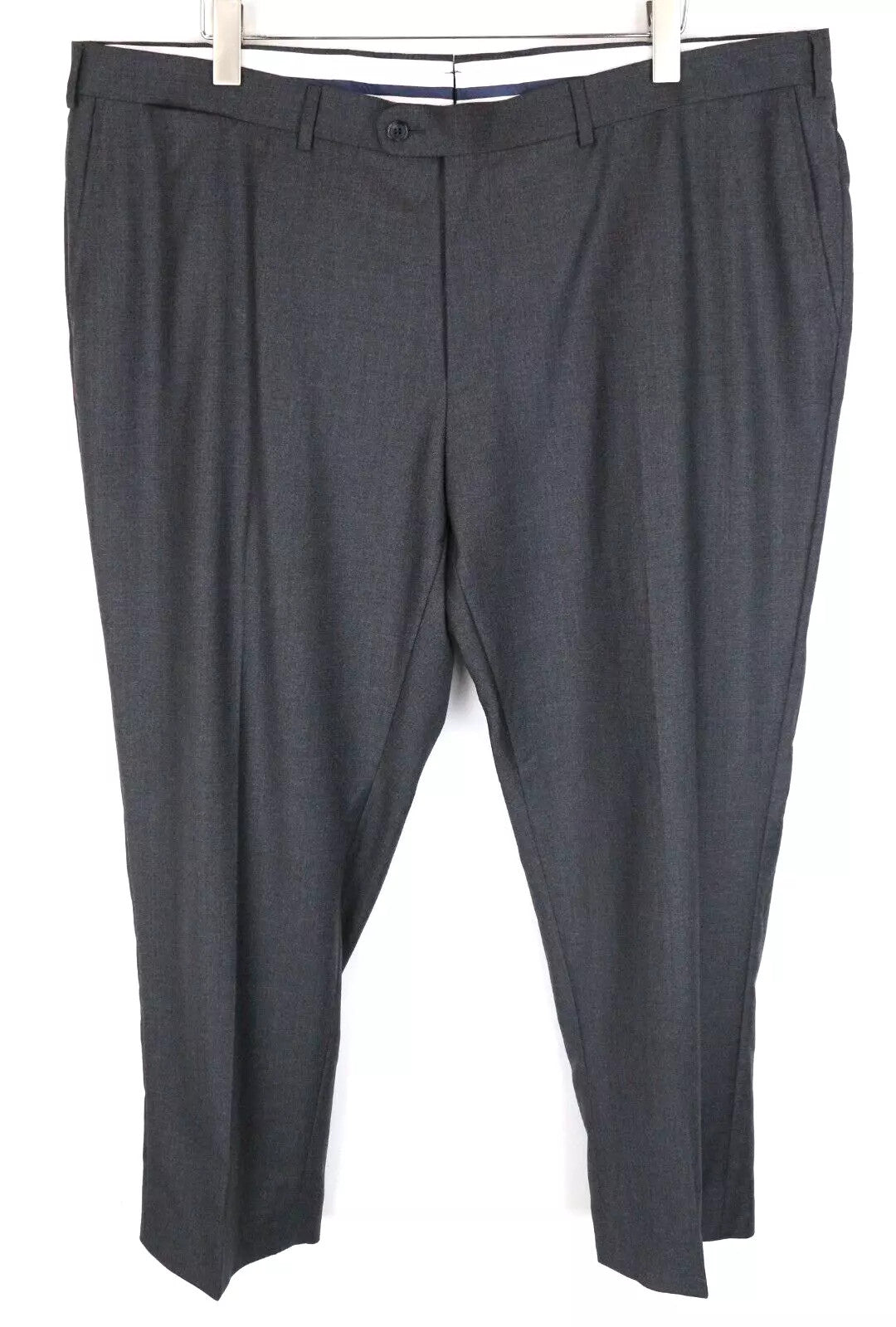 SUITSUPPLY Brescia Men Trousers UK46S Dark Grey Pure Wool Pleated Front