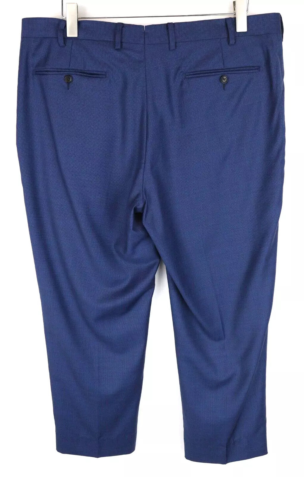 SUITSUPPLY Sienna Men Trousers UK46S Blue Pure Wool Pleated Front Lined