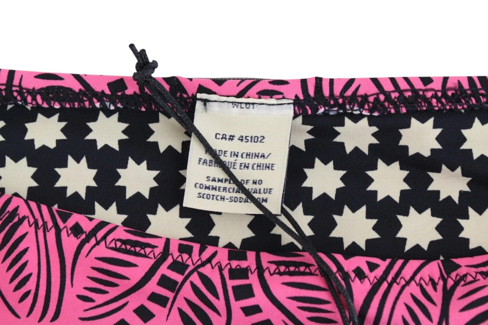 MAISON SCOTCH Women Swimwear ~XS Pink Patterned Beach Pool Summer Bikini Bottom