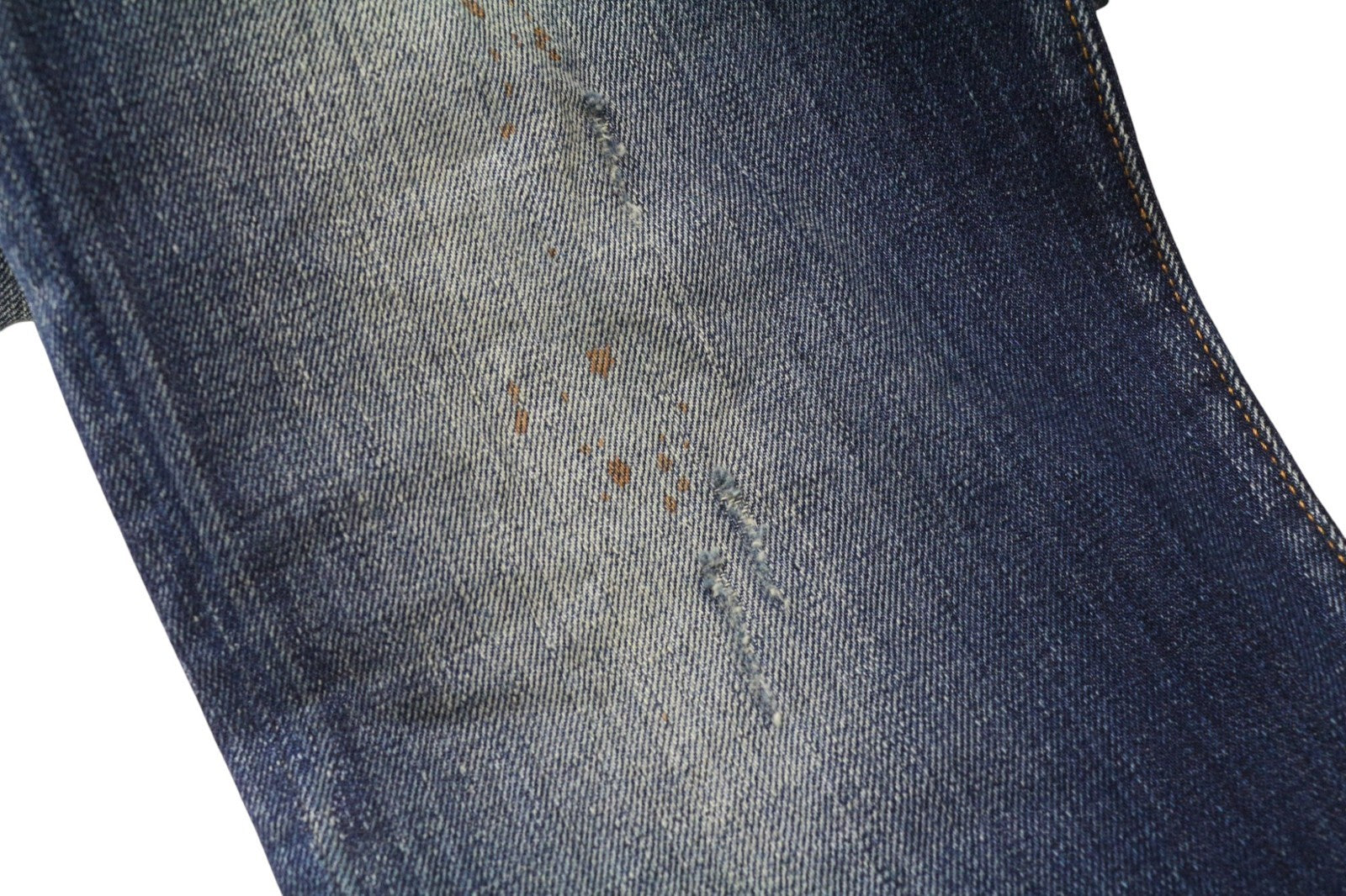 TAKESHY KUROSAWA TK08 Bart Patt Men's Jeans W32 Blue Slim Distressed Non-Stretch