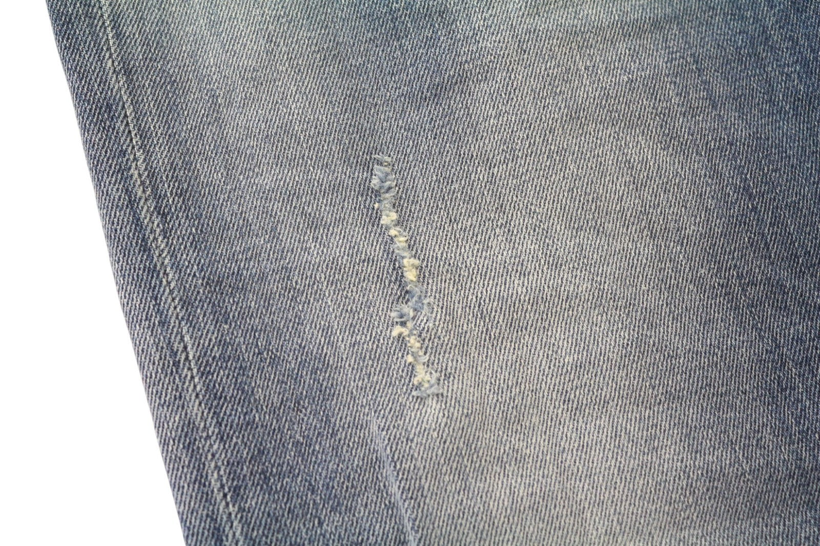 TAKESHY KUROSAWA TK75 Men's Jeans W30 Blue Slim Distressed Stretch Button Fly