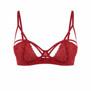 SCANDALE Le Bandeau Unpadded Sublime-Red Women Bra 85C Guipure Laces
