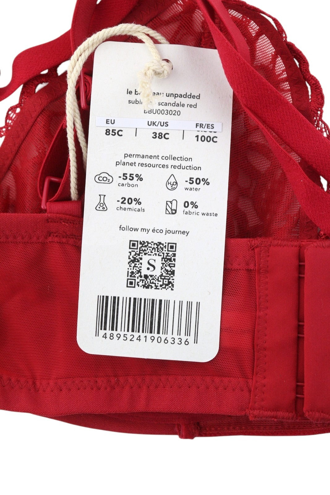SCANDALE Le Bandeau Unpadded Sublime-Red Women Bra 85C Guipure Laces