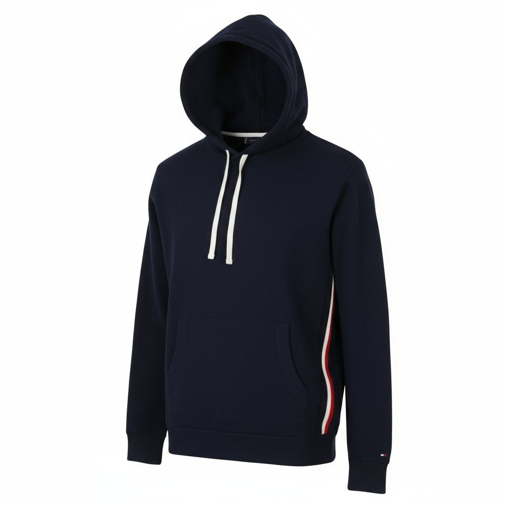 TOMMY HILFIGER THFlex Global Stripe Men Jumper S Navy Travel Hood