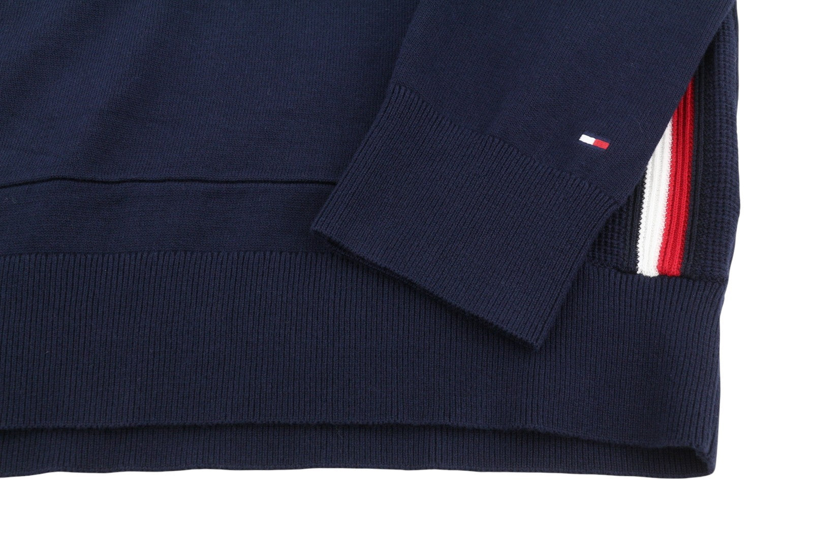 TOMMY HILFIGER THFlex Global Stripe Men Jumper S Navy Travel Hood