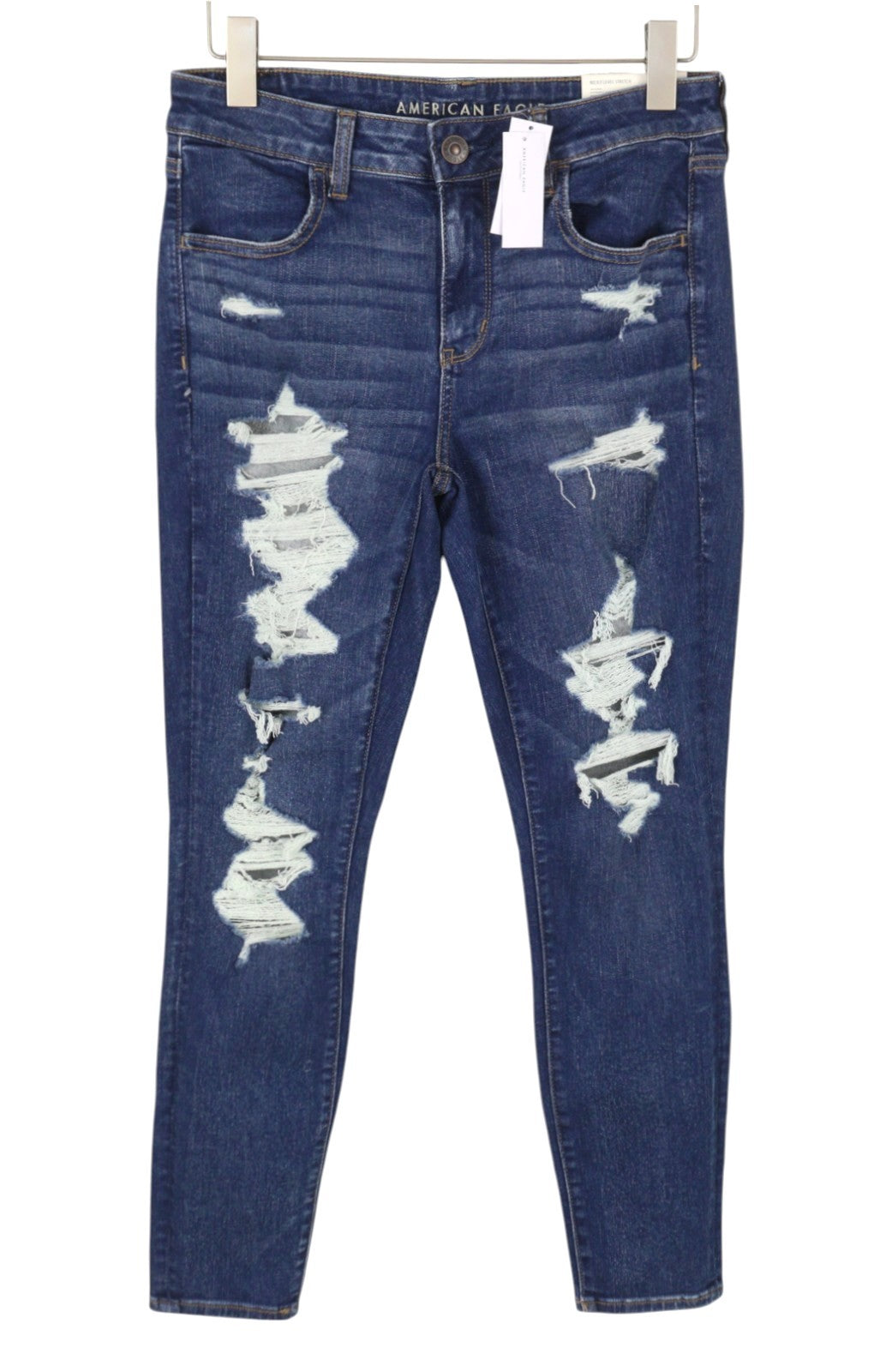 AMERICAN EAGLE OUTFITTERS Jegging Authentic Dark Indigo Women Jeans W31 Ripped