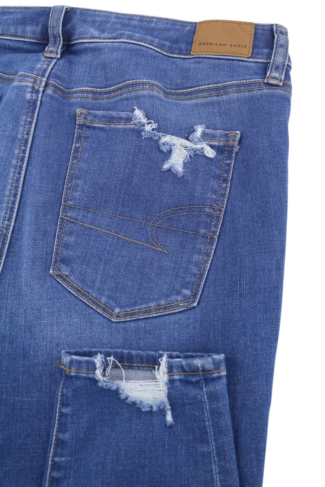 AMERICAN EAGLE OUTFITTERS Temp Tech Super Hi-Rise Jegging Women Jeans W32 Blue