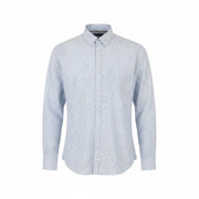 STATE OF ART Regular Fit Men Shirt S White Patterned Button-Down Neck