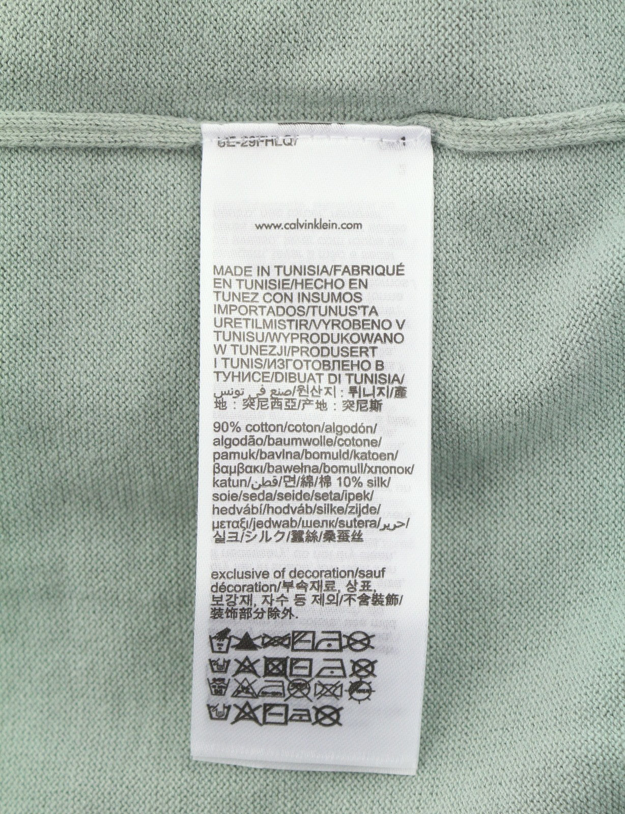 CALVIN KLEIN Cotton Silk Blend Men Jumper S Grey Crew Knit