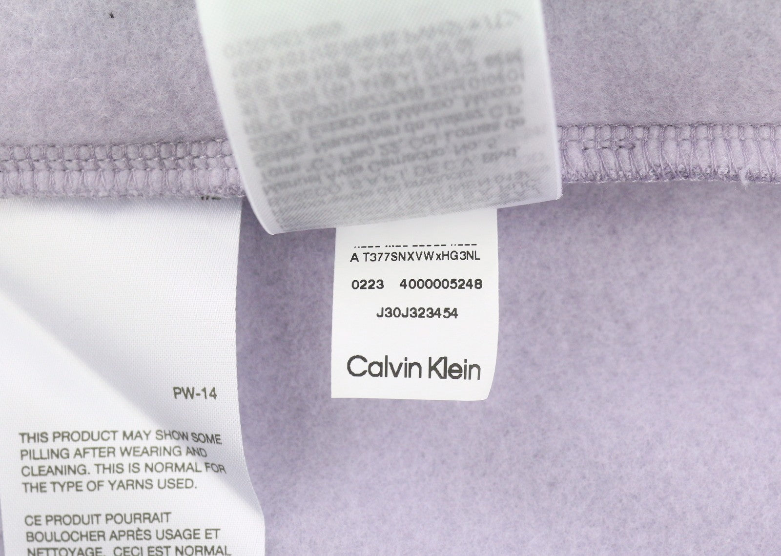 CALVIN KLEIN Men Sweatshirt M Lavender Crew Logo