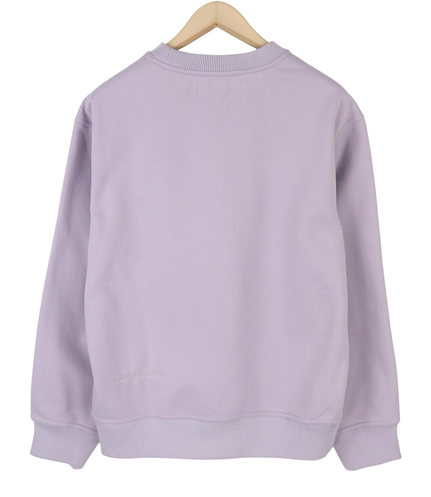 CALVIN KLEIN Men Sweatshirt M Lavender Crew Logo