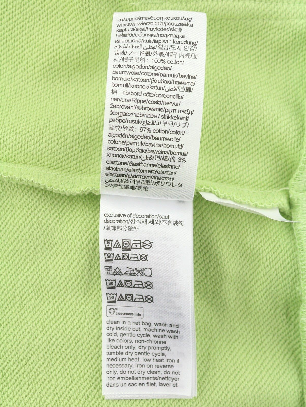 CALVIN KLEIN Men Hoodie M Jaded Green Kangaroo Logo