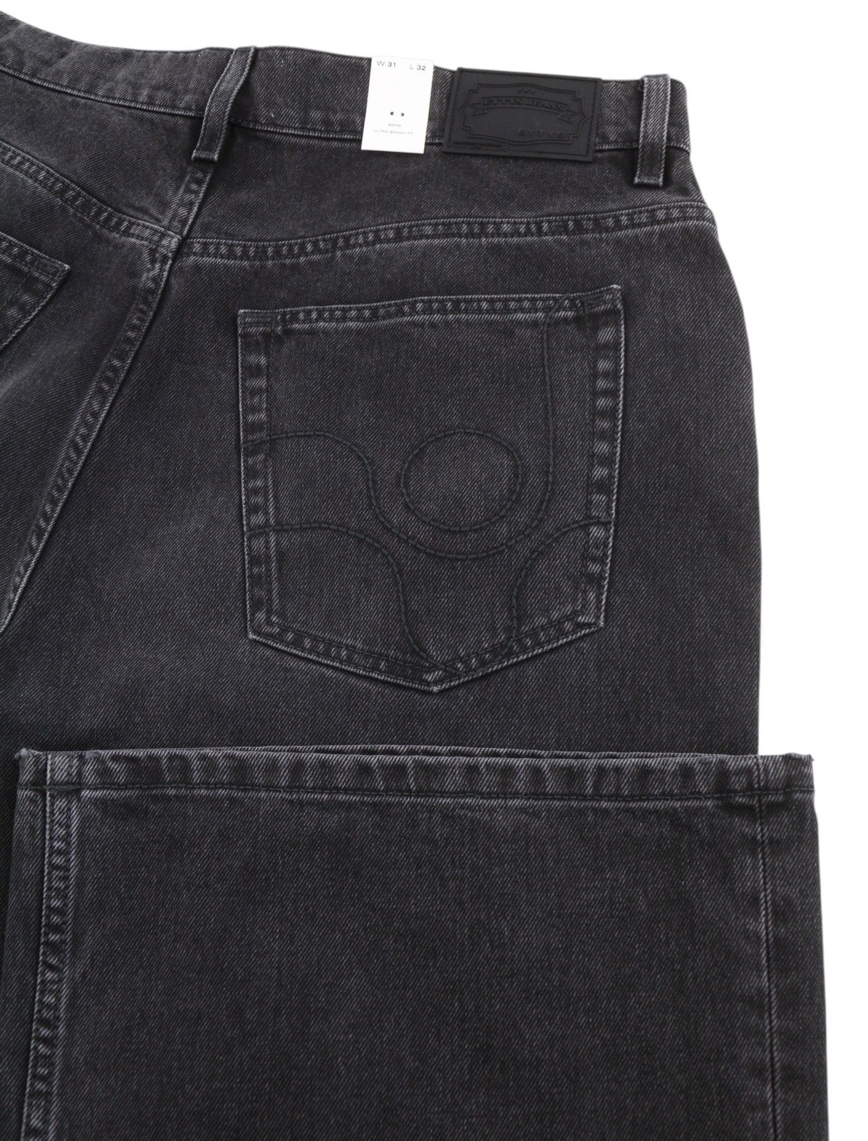 EYTYS Echo Sulphur Ultra Baggy Fit Men Jeans W31/L32 Black Faded Unisex RRP370