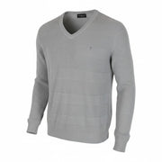 RICHMOND  Men Sweatshirt 50 Grey Pure Cotton Long Sleeved V-neck Pull On