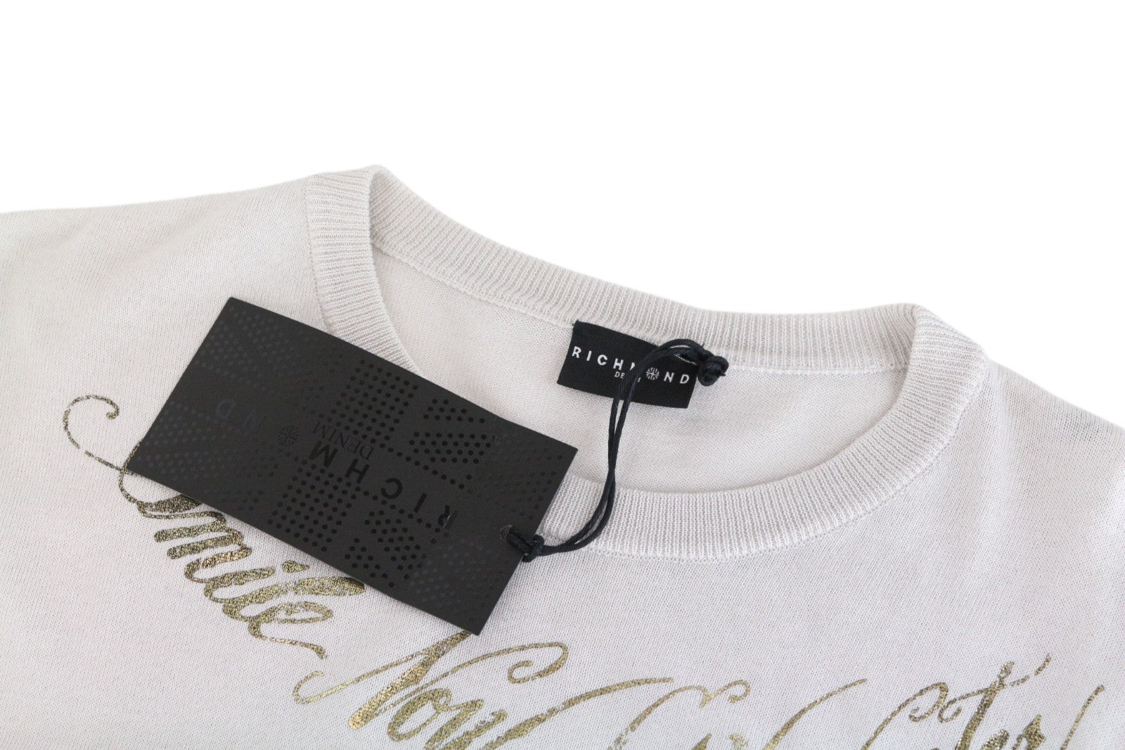 RICHMOND  Men Sweatshirt 50 Beige Pure Cotton Long Sleeved Casual Pull On