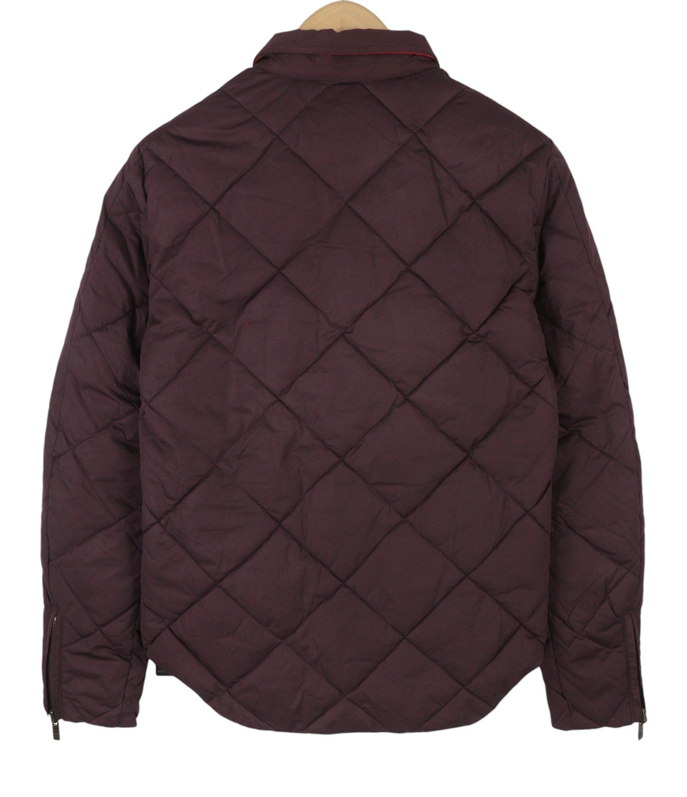 SCOTCH & SODA Men Jacket S Burgundy Patterned Quilted Padded Snap Buttons