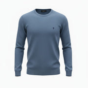 RICHMOND  Men Sweatshirt 50 Blue Pure Cotton Long Sleeve Logo Pull On