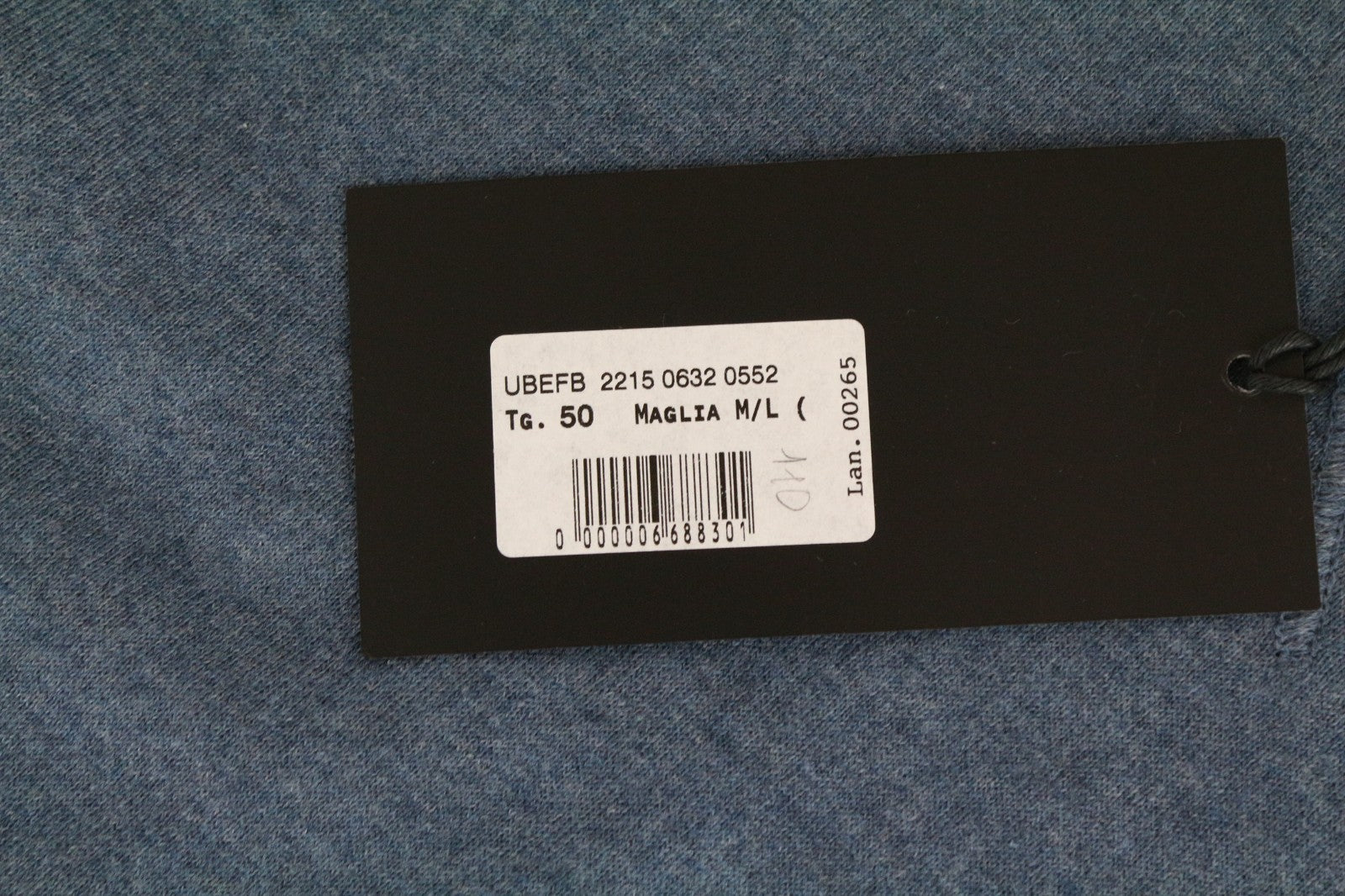 RICHMOND  Men Sweatshirt 50 Blue Pure Cotton Long Sleeve Logo Pull On