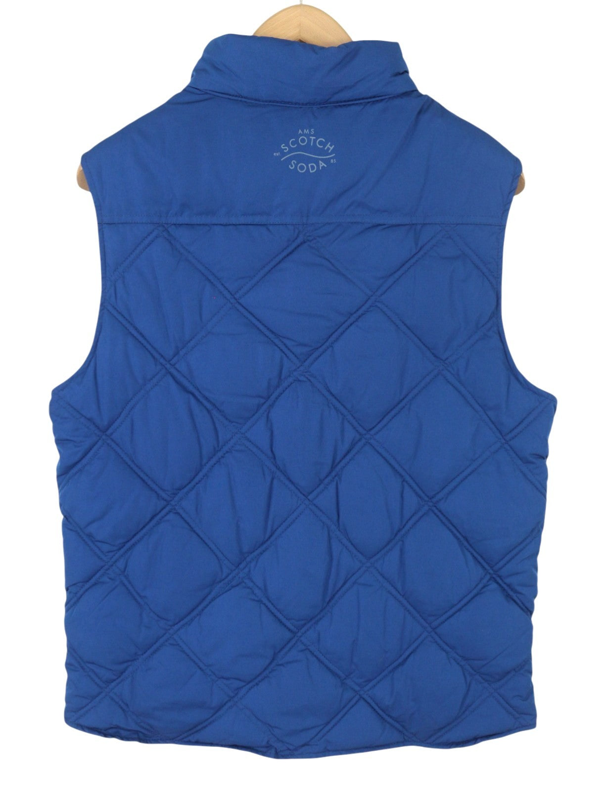 SCOTCH & SODA Men Waistcoat M Blue Two-Tone Camouflage Reversible Quilted