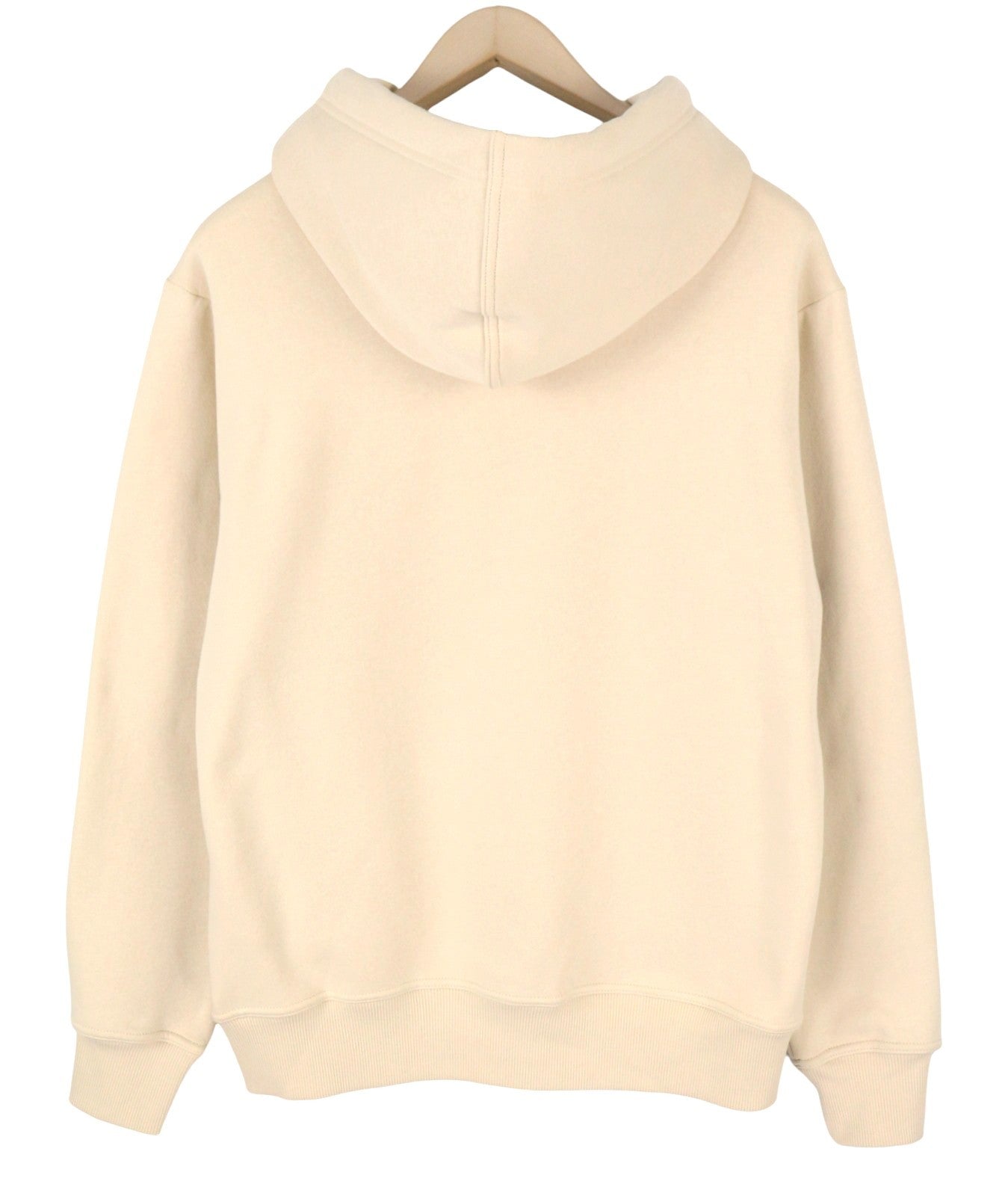 CALVIN KLEIN Men Hoodie M Beige Classic Logo Kangaroo Pocket Hooded Pull On