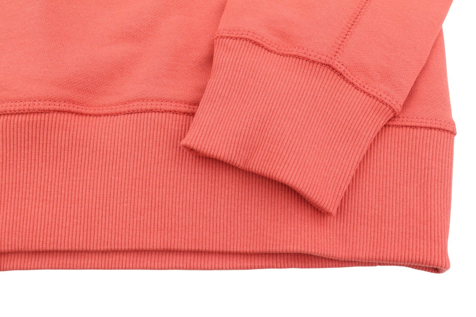 CALVIN KLEIN Men Hoodie L Rhubarb Red Cotton Kangaroo Pocket Logo Pull On
