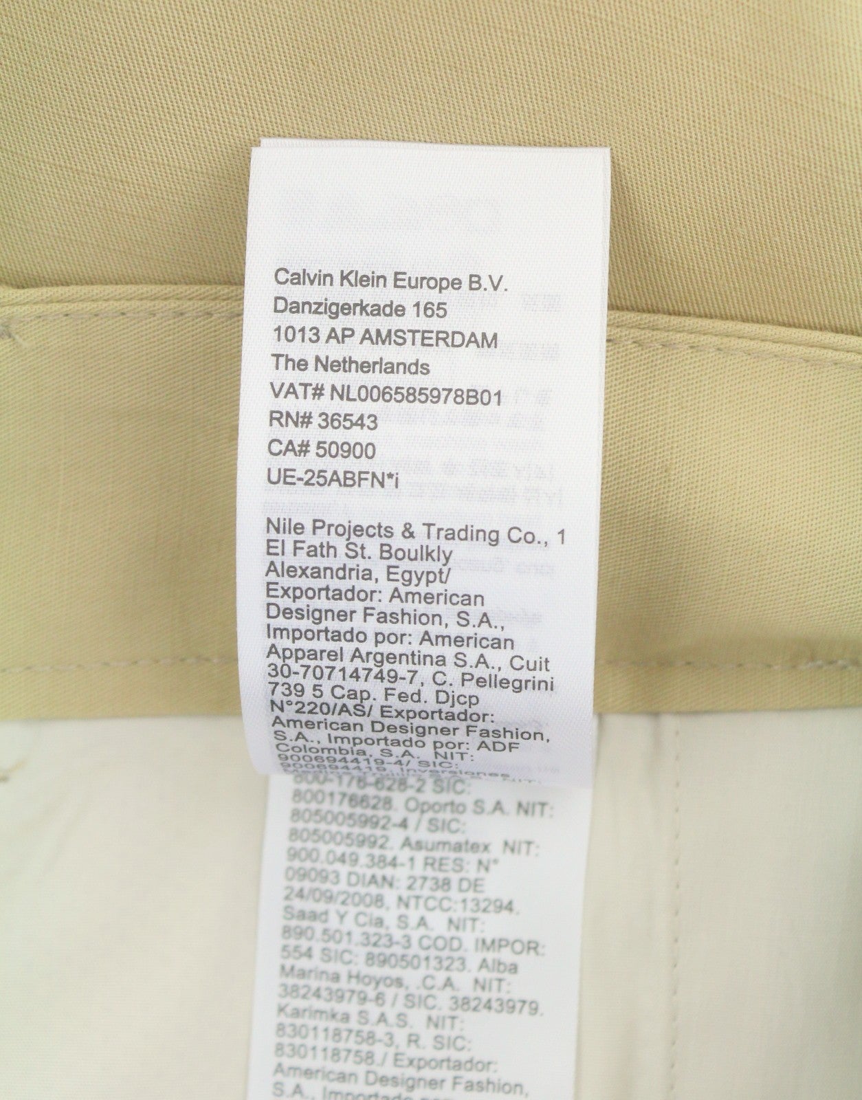 CALVIN KLEIN Piece Dyed Tencel Tapered Men Trousers W36/L32 Cropped Relax