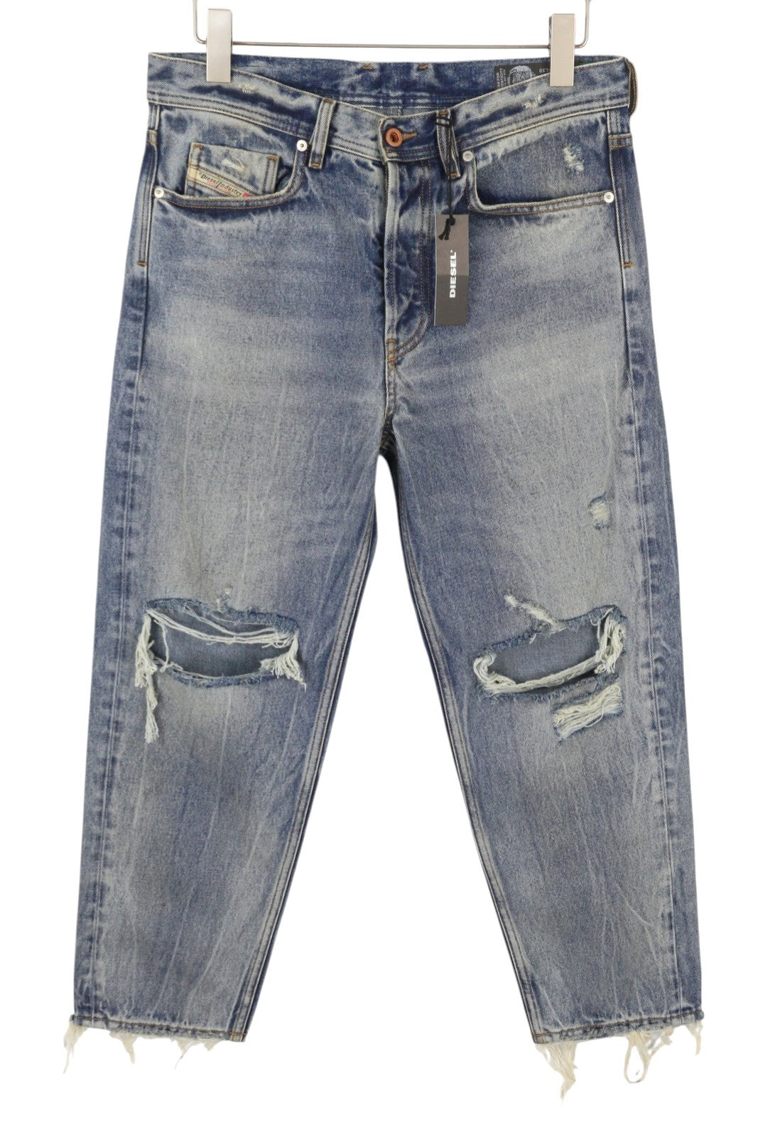DIESEL Dagh-XP 084ZS Men Jeans W29/L30 Blue Distress Ripped Regular Straight