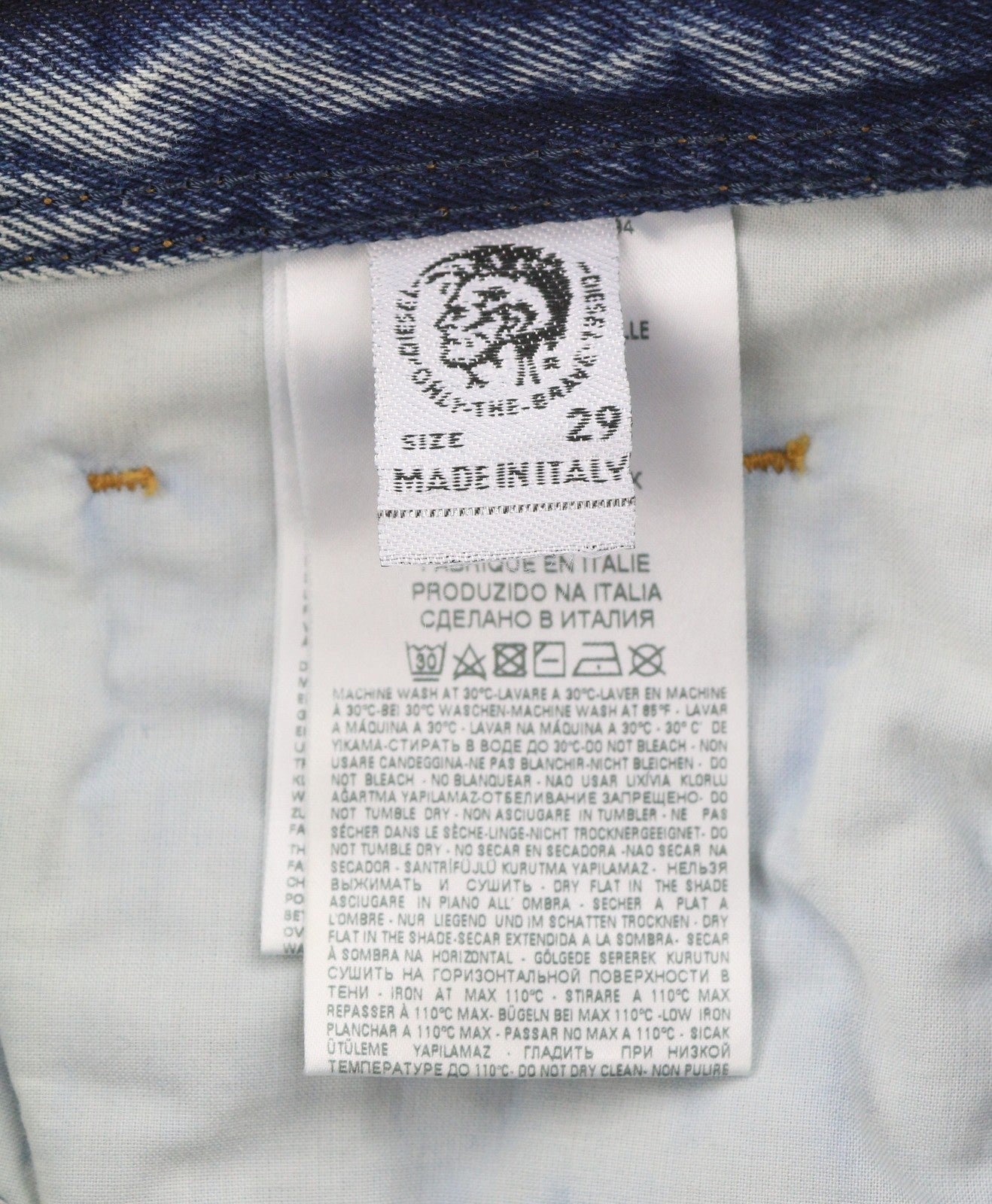 DIESEL Dagh-XP 084ZS Men Jeans W29/L30 Blue Distress Ripped Regular Straight