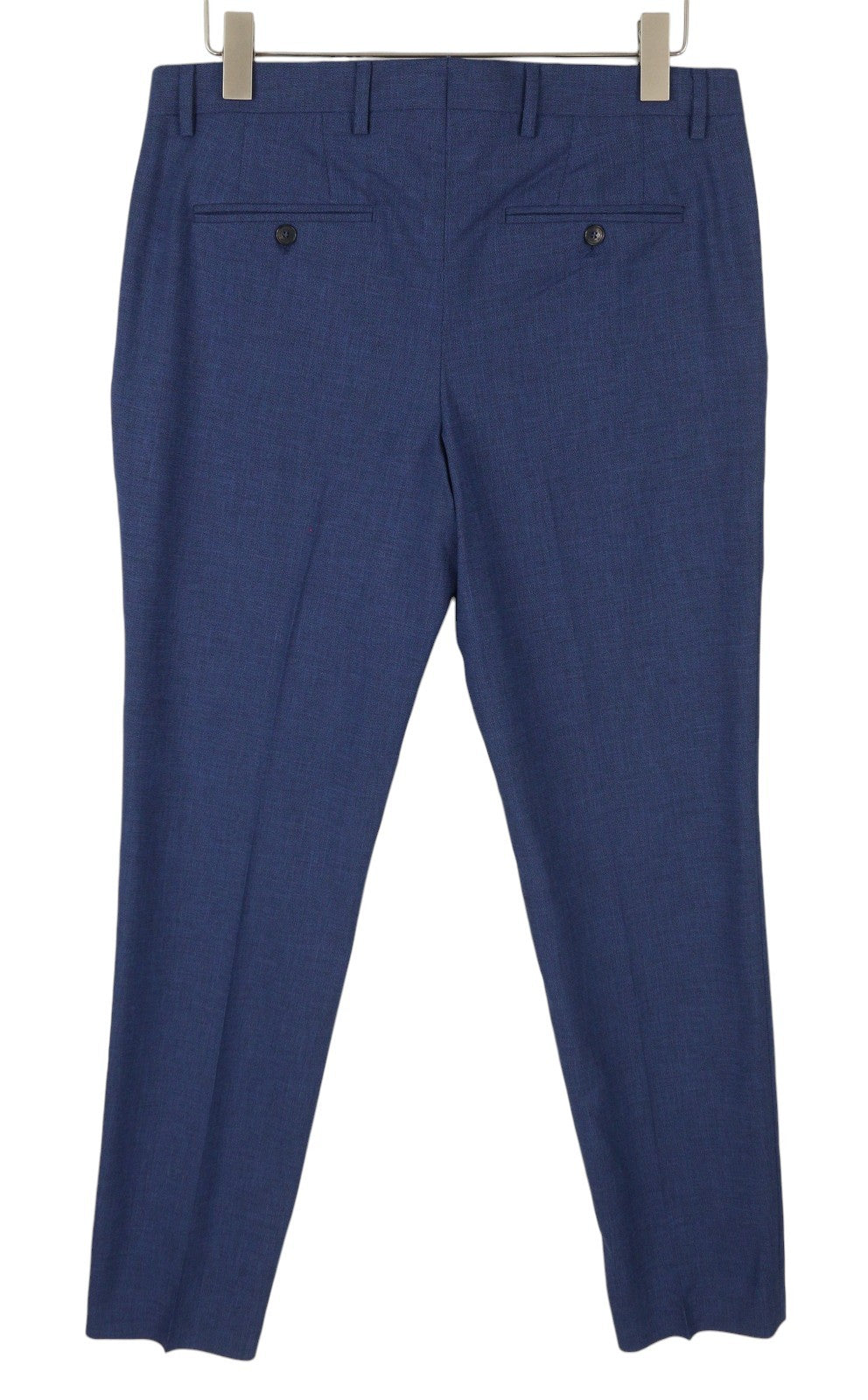 TOMMY HILFIGER THFlex Micro Structure Men Trousers EU48 Blue Wool Blend