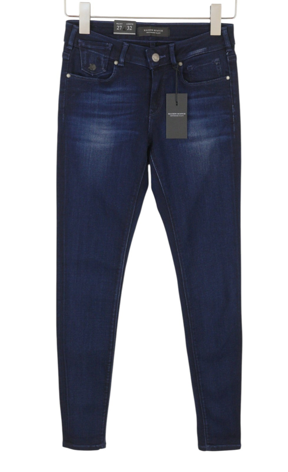 MAISON SCOTCH La Parisienne Women Jeans W27/L32 Blue Whiskers Faded Skinny Fit