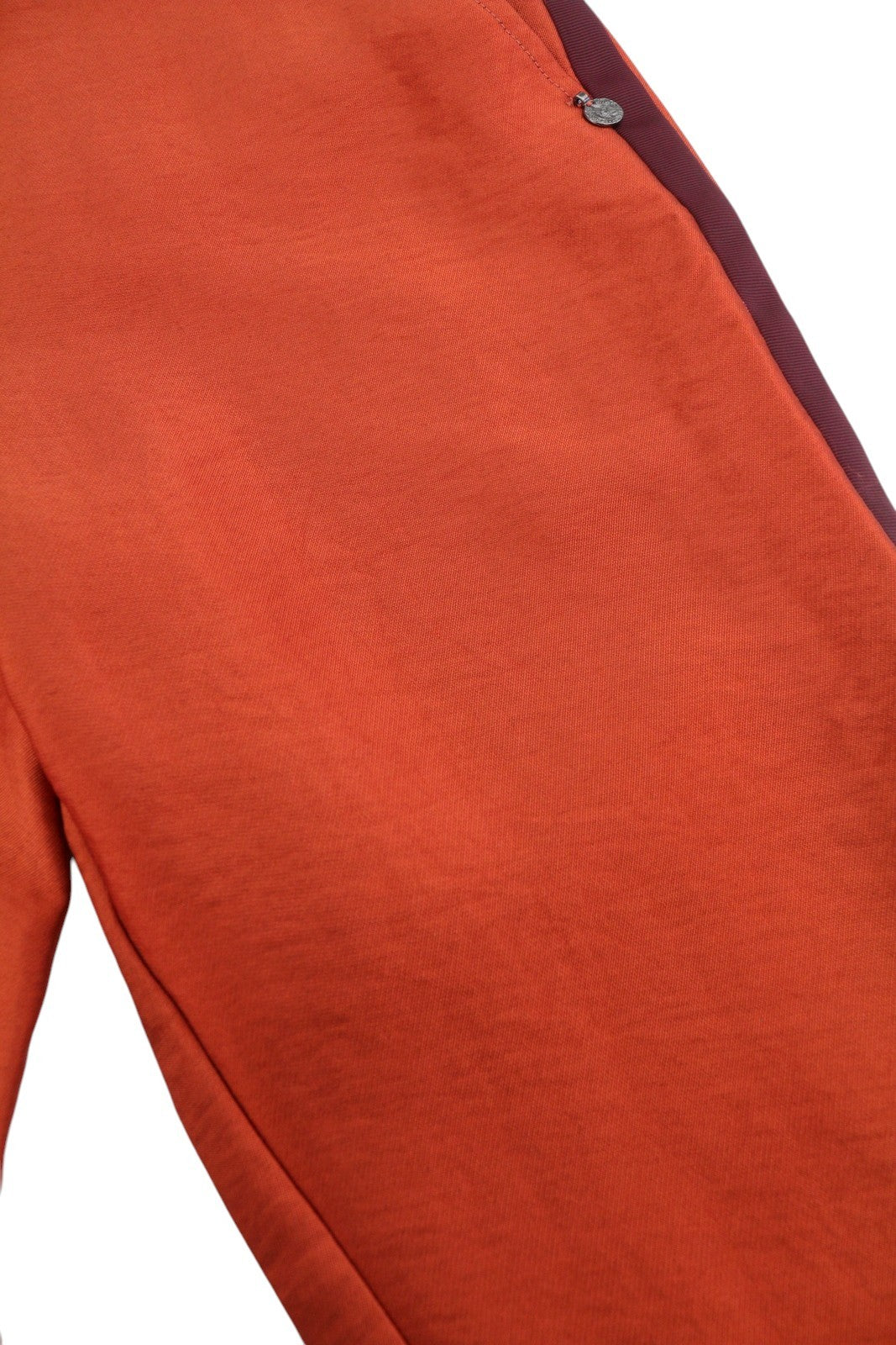 MAISON SCOTCH Women Trousers S Orange Shiny Look Sideline Zipper Slim Fit