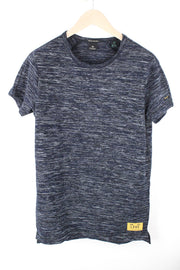 SCOTCH & SODA Ams Couture Men T-Shirt S Dark Blue Cotton Blend Long Fit Casual