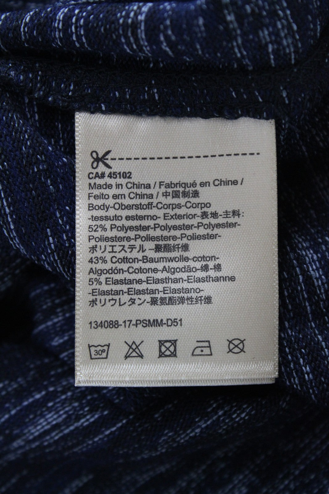 SCOTCH & SODA Ams Couture Men T-Shirt S Dark Blue Cotton Blend Long Fit Casual