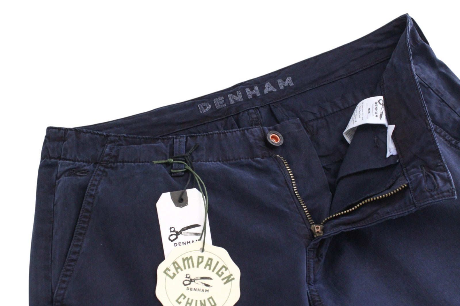 DENHAM Tara Women Trousers W24/L28 Navy Cotton Blend Cargo Casual Multi Pocket*