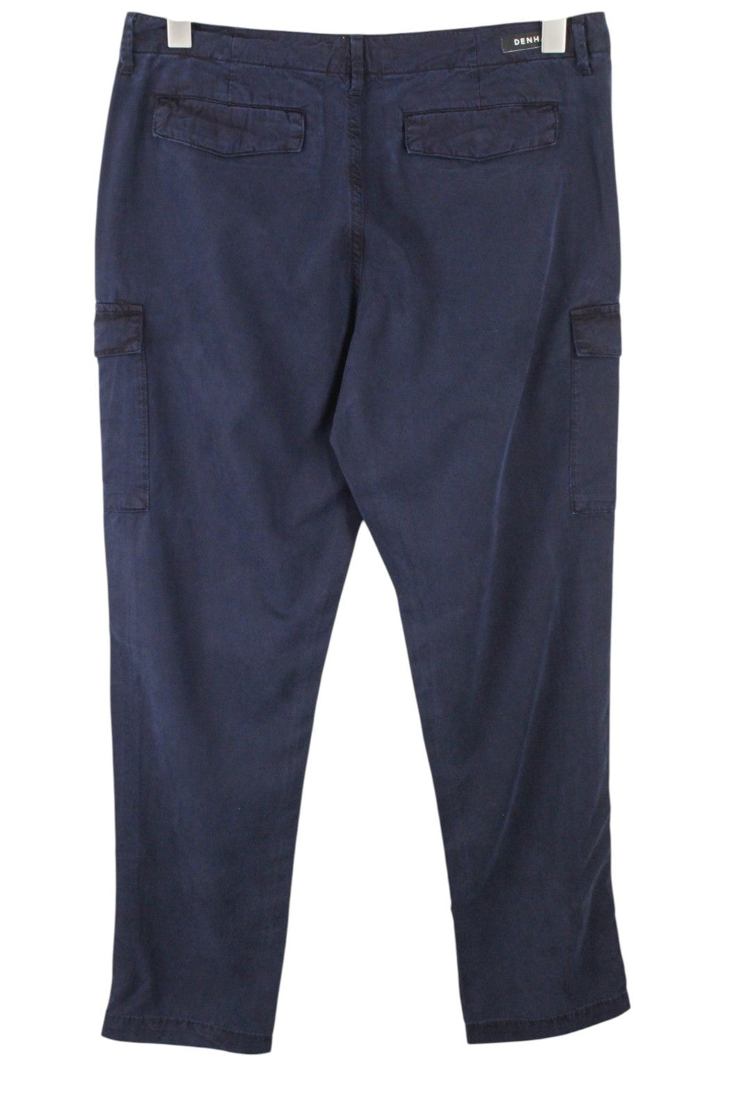DENHAM Tara Women Trousers W25/L28 Navy Cotton Blend Cargo Multi Pocket