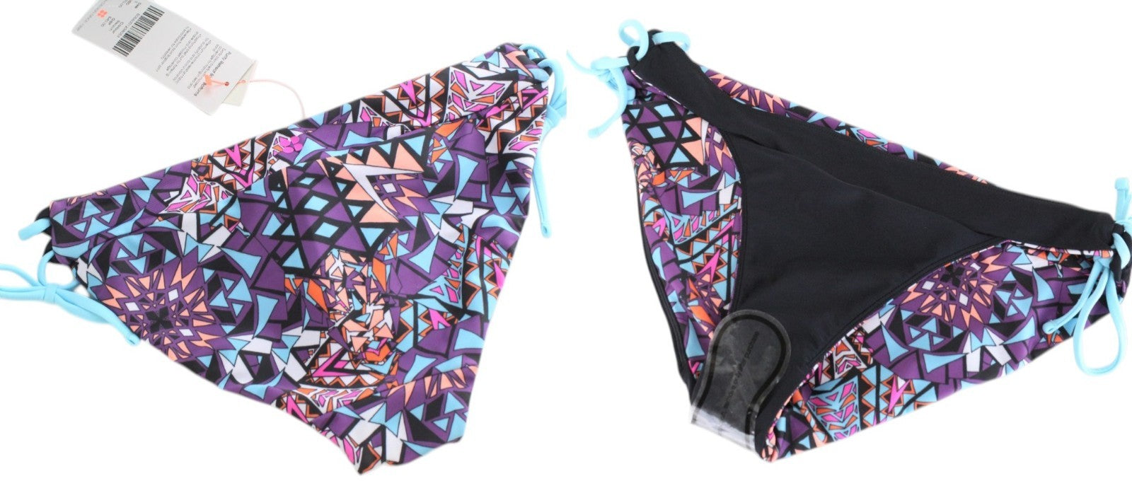 SWEATY BETTY Purity Retreat Women Swimwear S Purple Stretch Reversible Pattern