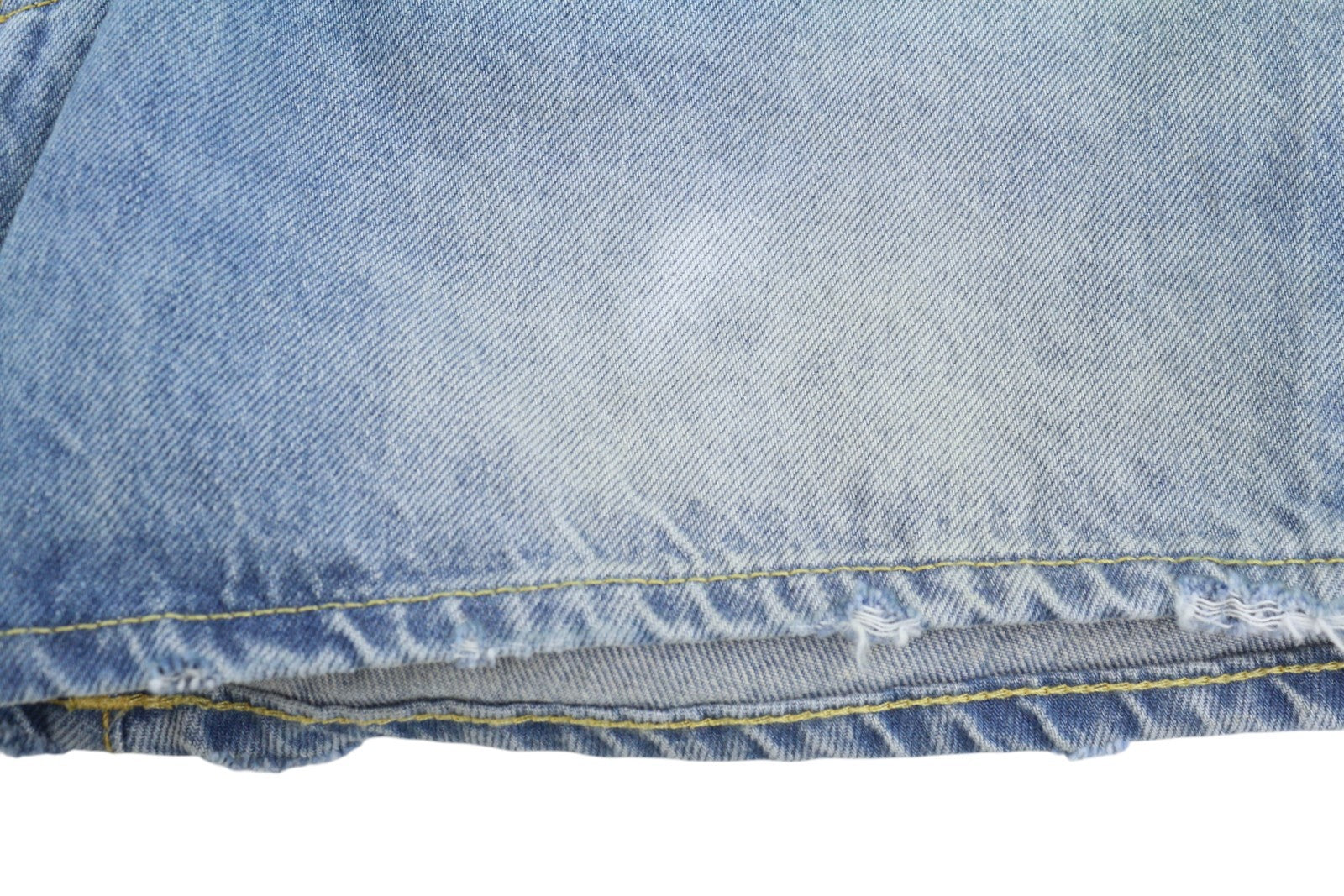 R13 Cross Over Women Shorts 24 Bain Blue Asymmetric Button Fastening Denim