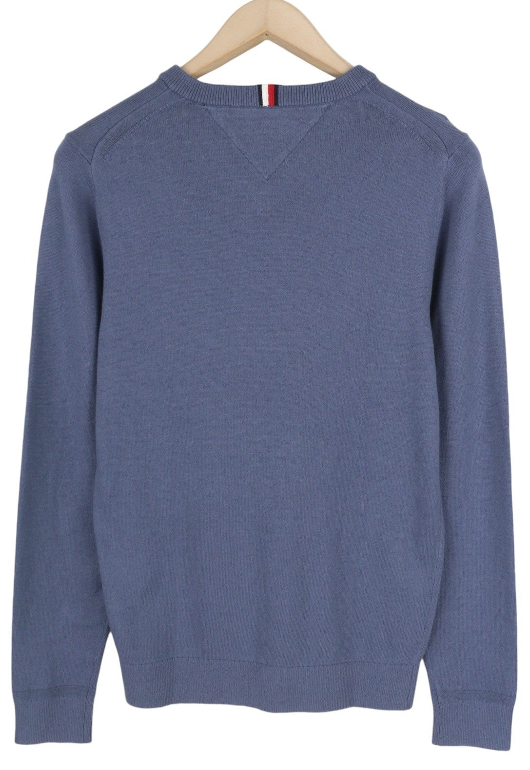 TOMMY HILFIGER Pima Org Ctn Cashmere V Neck Men Jumper XS Pull On Knitted Blue
