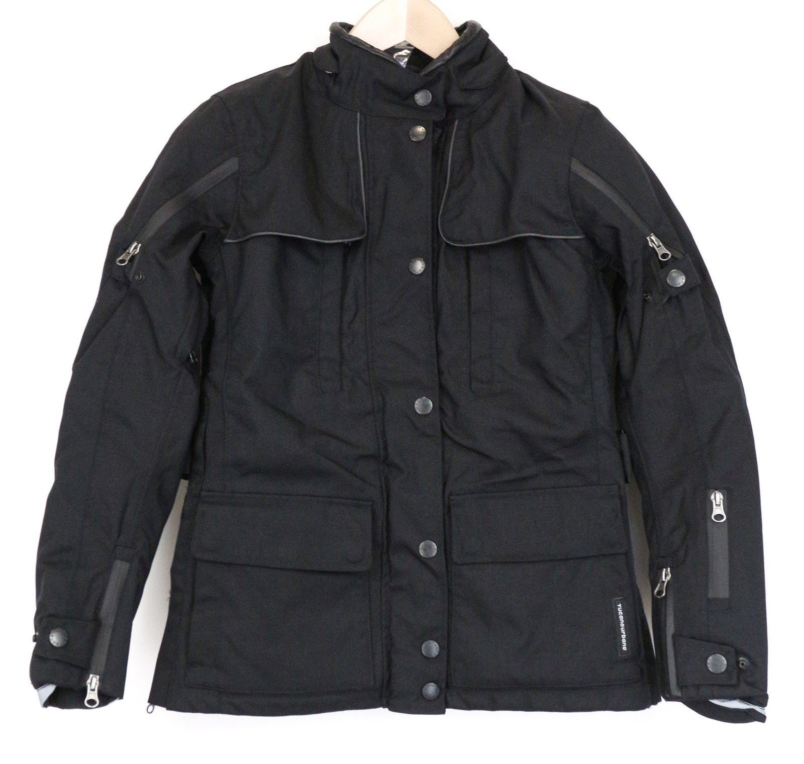 TUCANO URBANO Iris moteriška striukė IT38, juoda, paminkštinta, kvėpuojanti, neperpučiama paspirtukui 