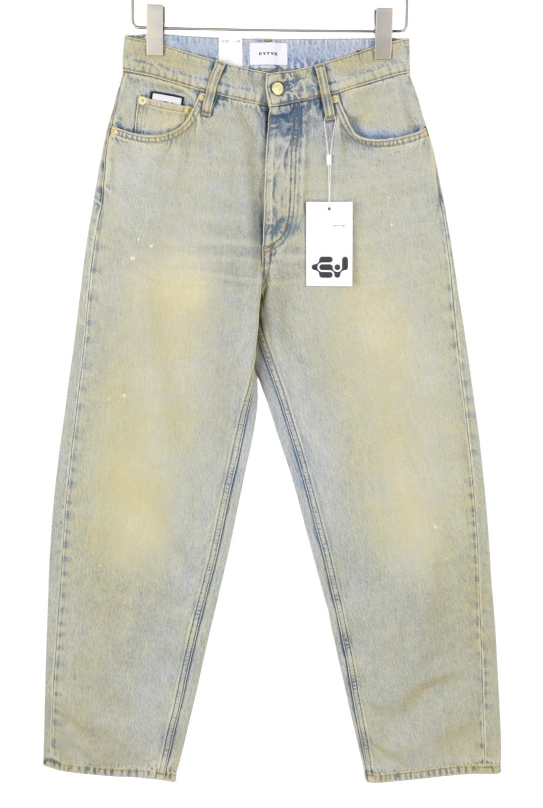 EYTYS Benz Bronze Baggy Fit Women Jeans W27/L32 Blue Faded Aged Painted RRP370