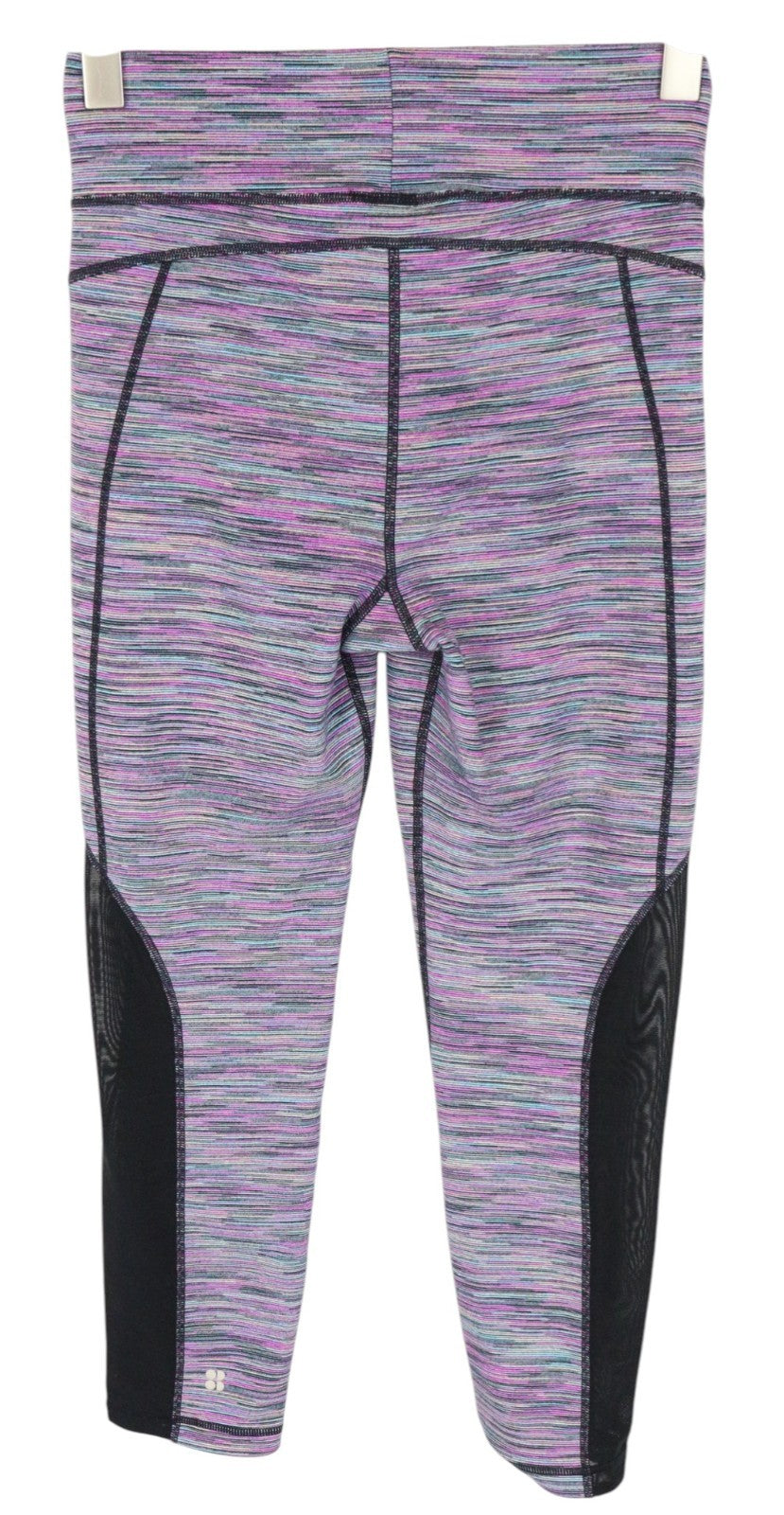 SWEATY BETTY Women Sport Leggings ~W25 Purple Mesh Insert Gym Activewear