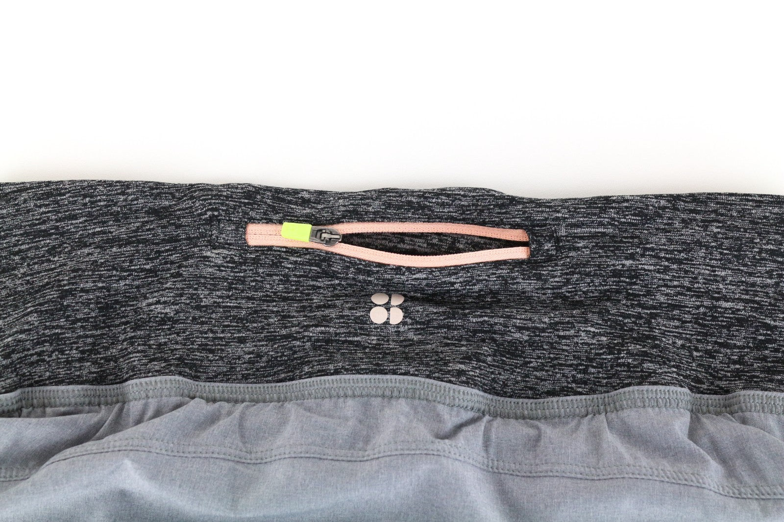 SWEATY BETTY Women Sport Leggings ~W26 Grey Layered Capri Skrit Activewear Gym