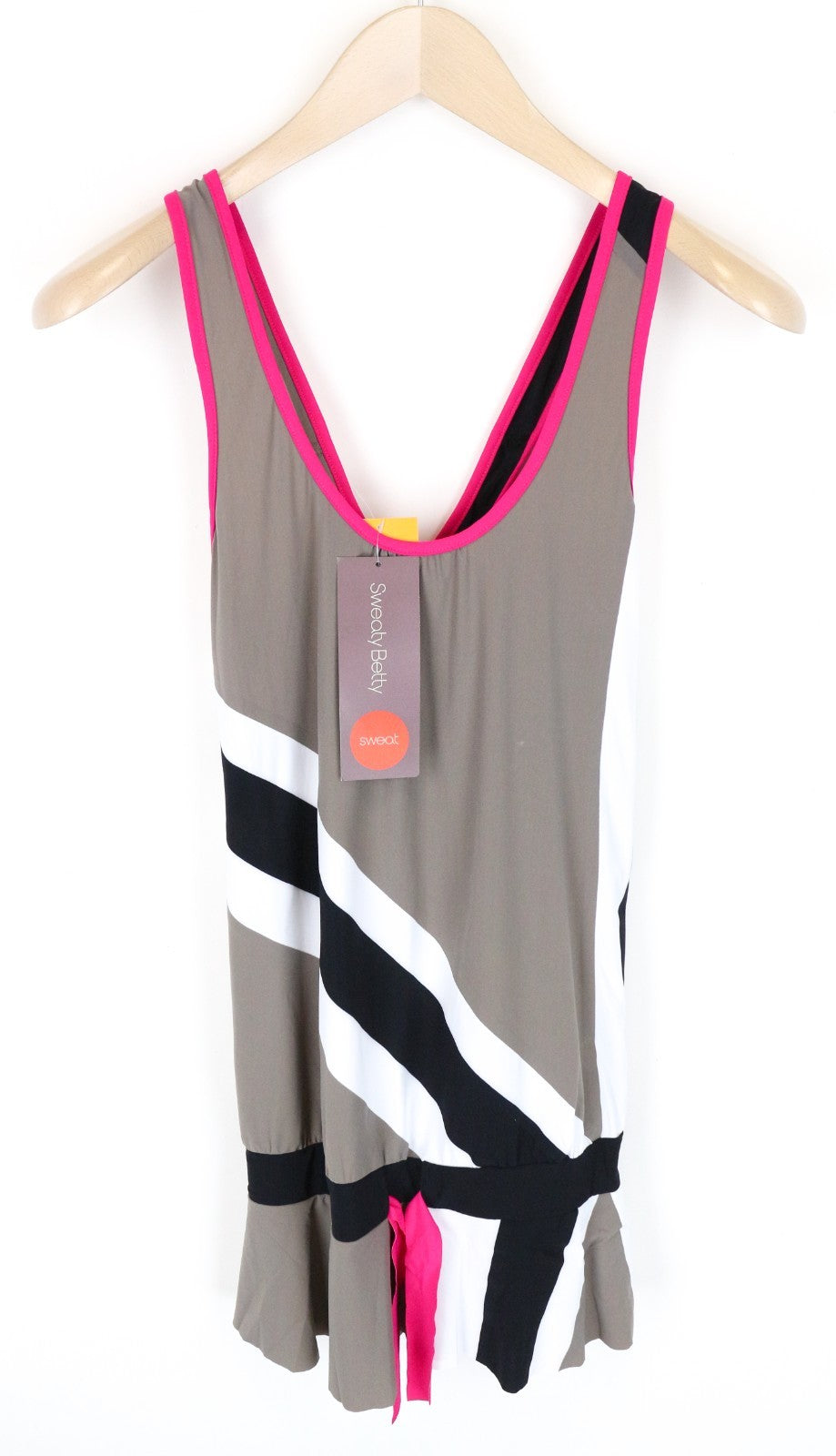 SWEATY BETTY Race Overvest Women Top XS Grey Stretch Running Sleeveless