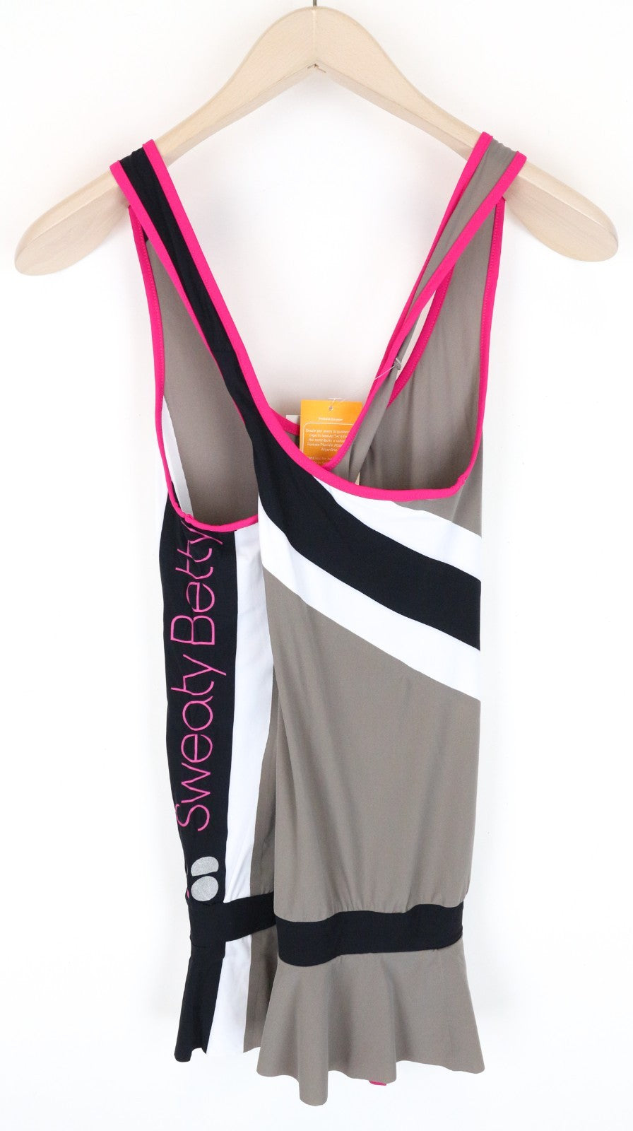 SWEATY BETTY Race Overvest Women Top XS Grey Stretch Running Sleeveless