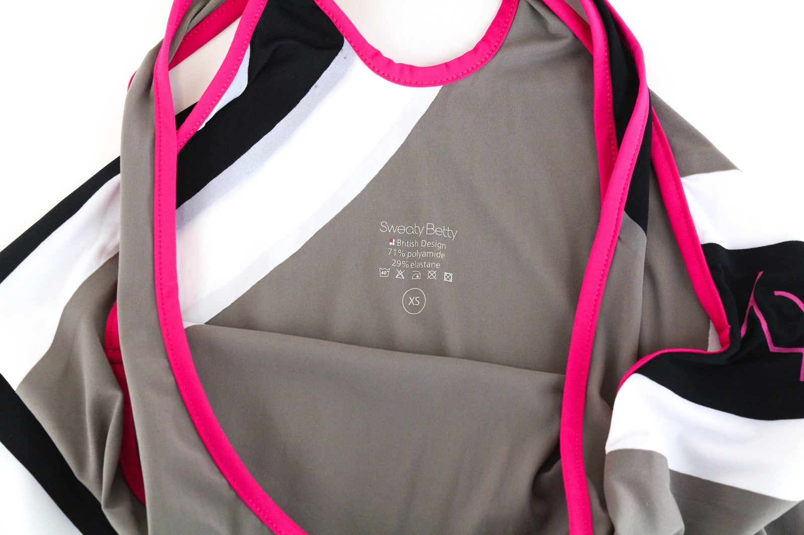 SWEATY BETTY Race Overvest Women Top XS Grey Stretch Running Sleeveless