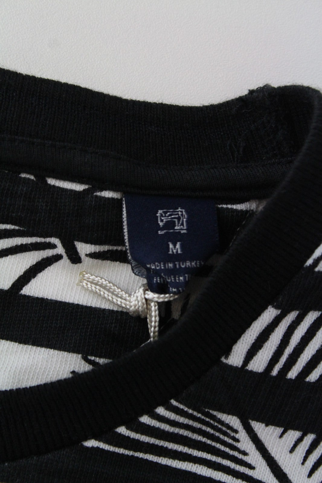 SCOTCH & SODA Ams Couture Men T-Shirt M Black White Striped Cotton Anti Fit