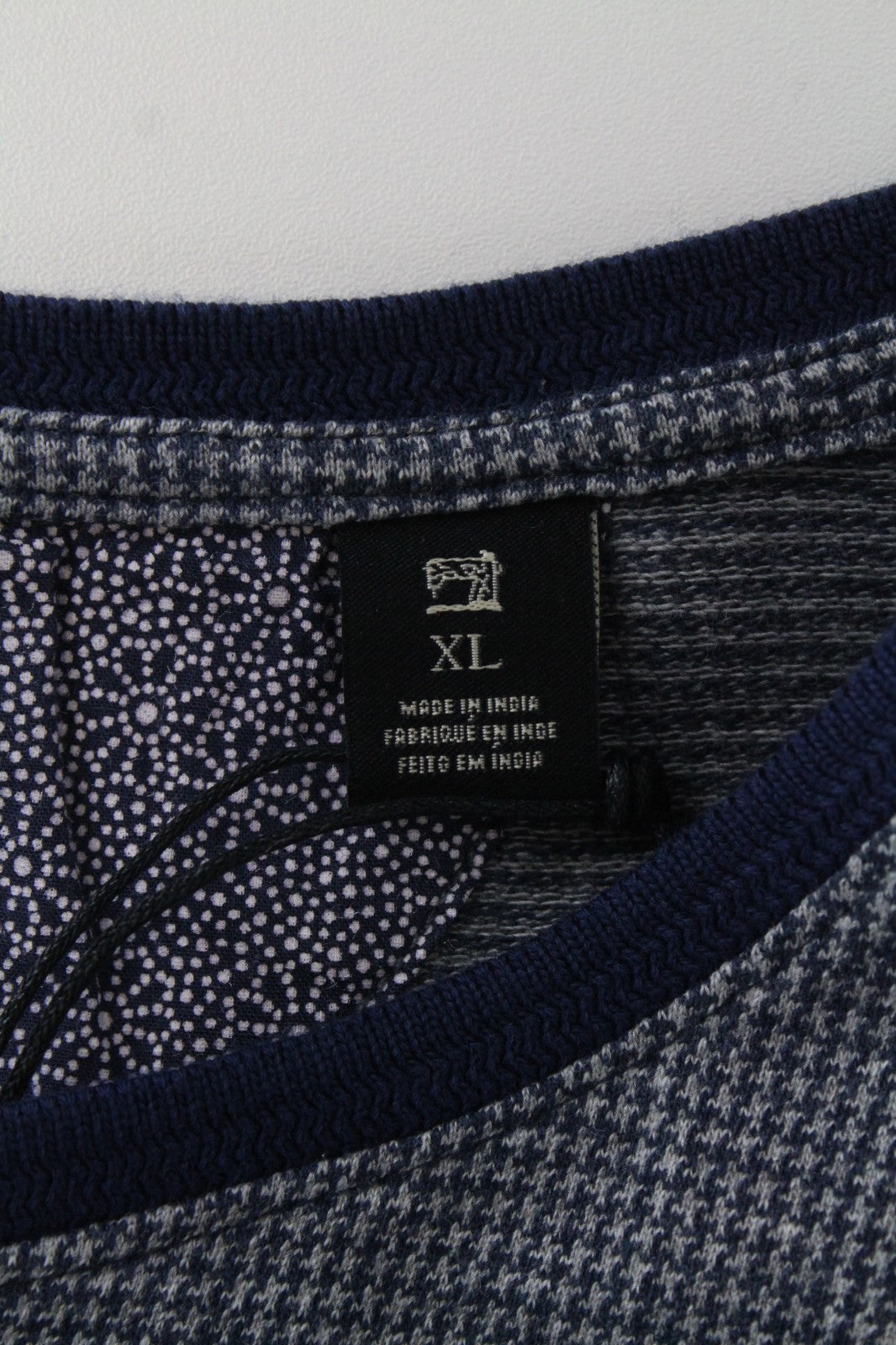 SCOTCH & SODA Ams Couture Men Sweatshirt XL Grey Blue Pattern Pure Cotton